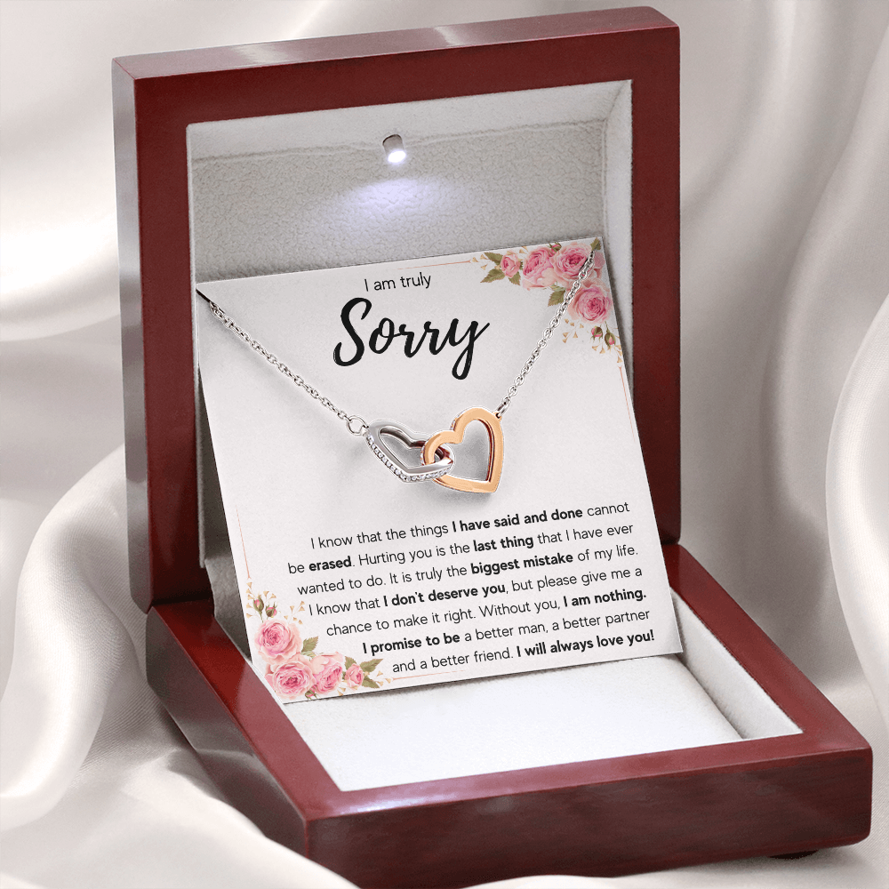 I'M SORRY MISTAKE INTERLOCKING NECKLACE GIFT SET
