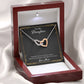 Daughter, Together Forever, Interlocking Hearts Necklace