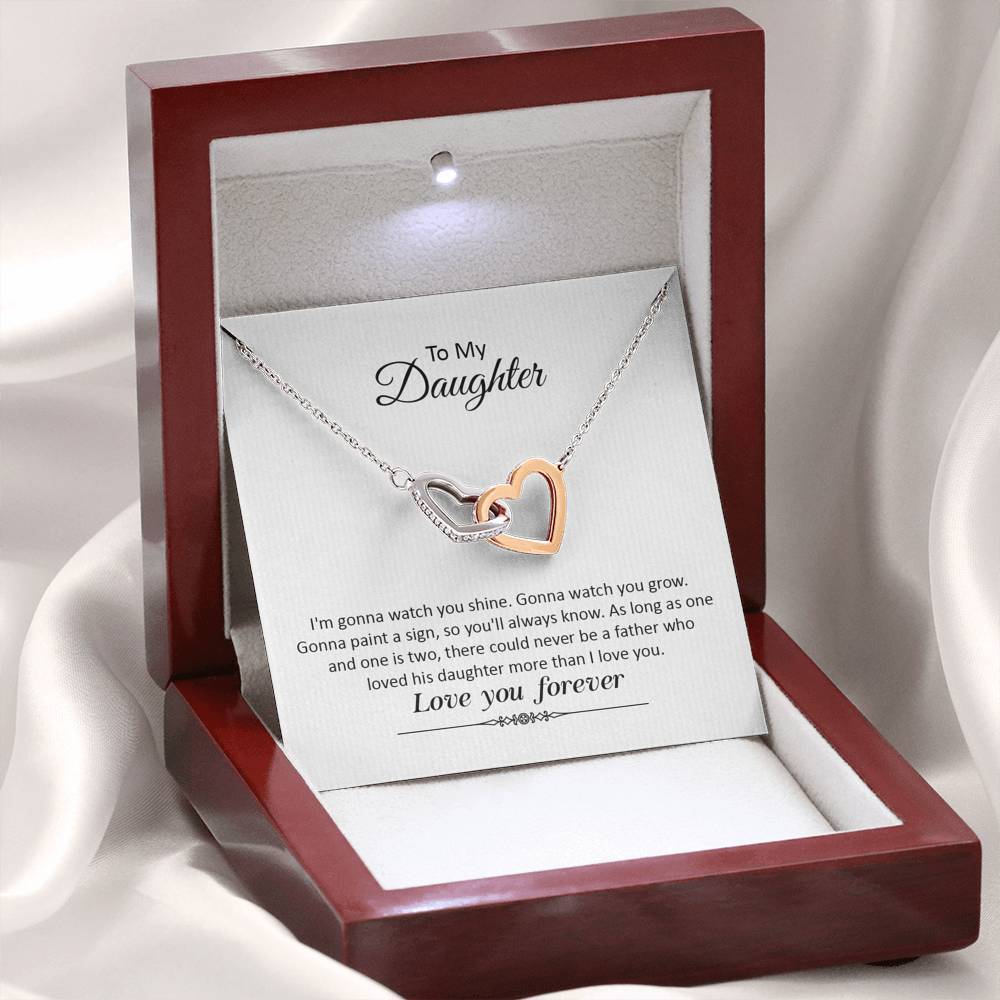 Daughter, I'm Gonna Watch You Shine, Interlocking Hearts Necklace