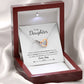 Daughter You Are Braver, Stronger, Smarter, Interlocking Hearts Necklace