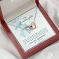 To My Granddaughter - Wherever You Go - Interlocking Hearts Necklace