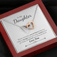 Daughter You Are Braver, Stronger, Smarter, Interlocking Hearts Necklace