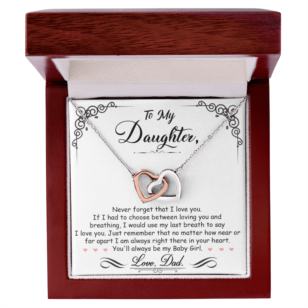 TO MY DAUGHTER BREATHING INTERLOCKING NECKLACE GIFT SET