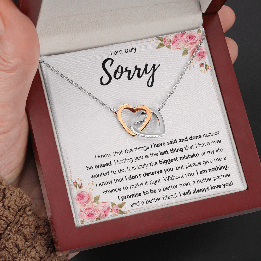 I'M SORRY MISTAKE INTERLOCKING NECKLACE GIFT SET