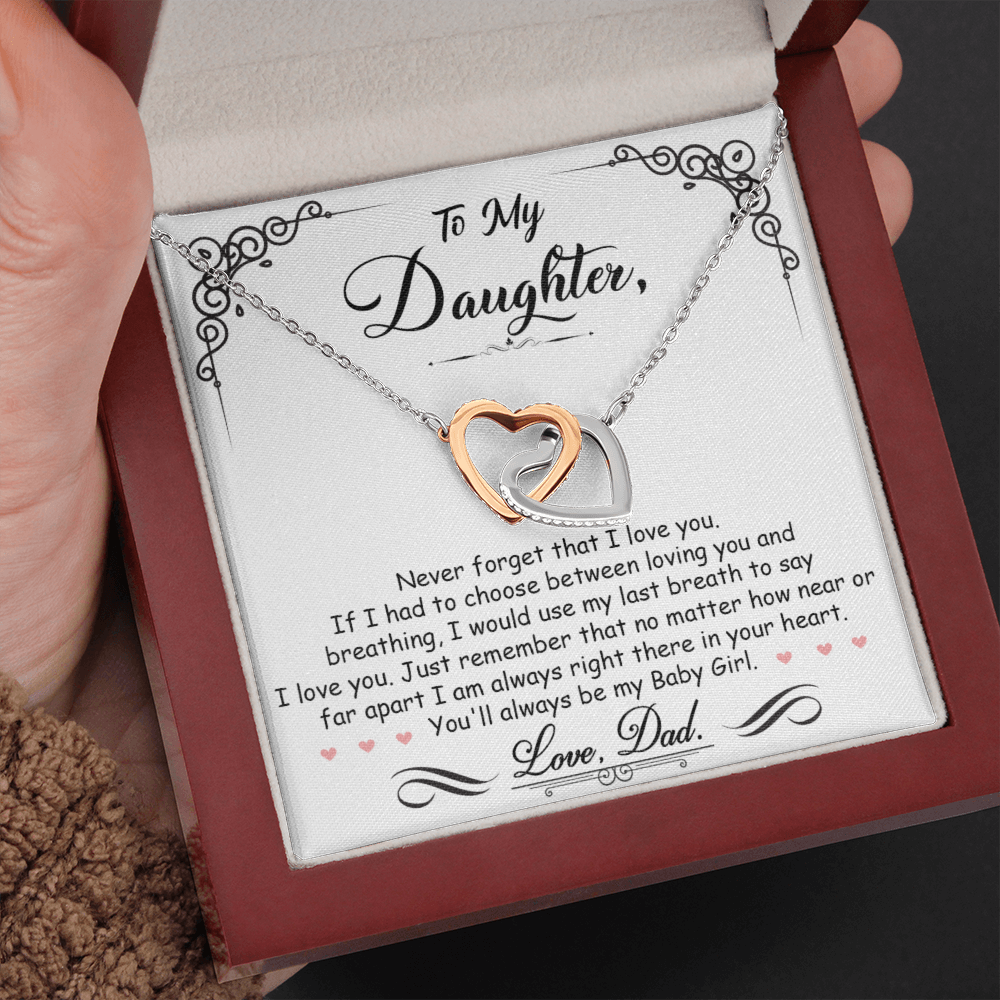 TO MY DAUGHTER BREATHING INTERLOCKING NECKLACE GIFT SET