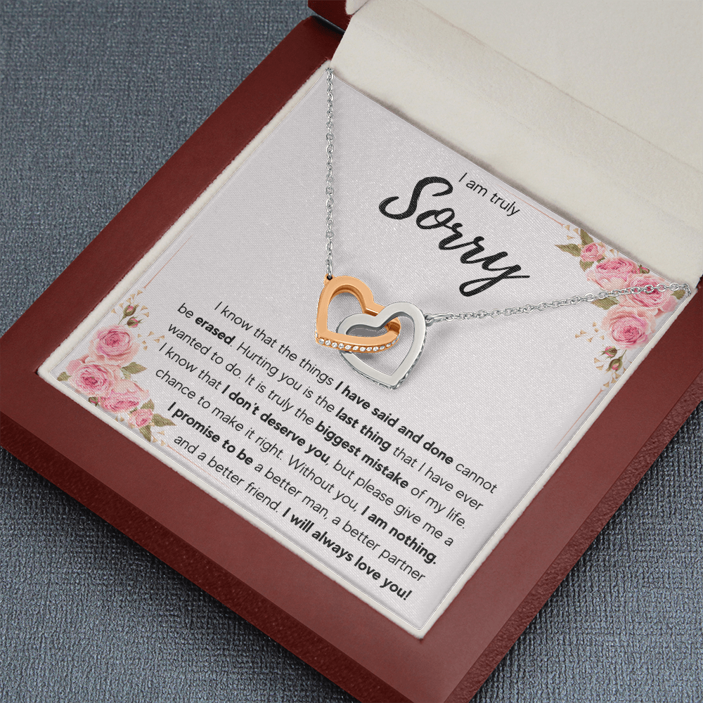 I'M SORRY MISTAKE INTERLOCKING NECKLACE GIFT SET