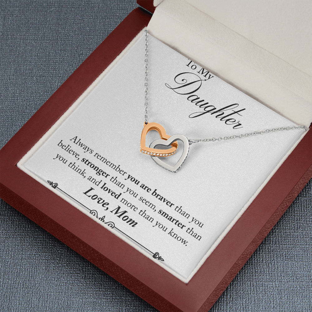 TO MY DAUGHTER BRAVER INTERLOCKING NECKLACE GIFT SET