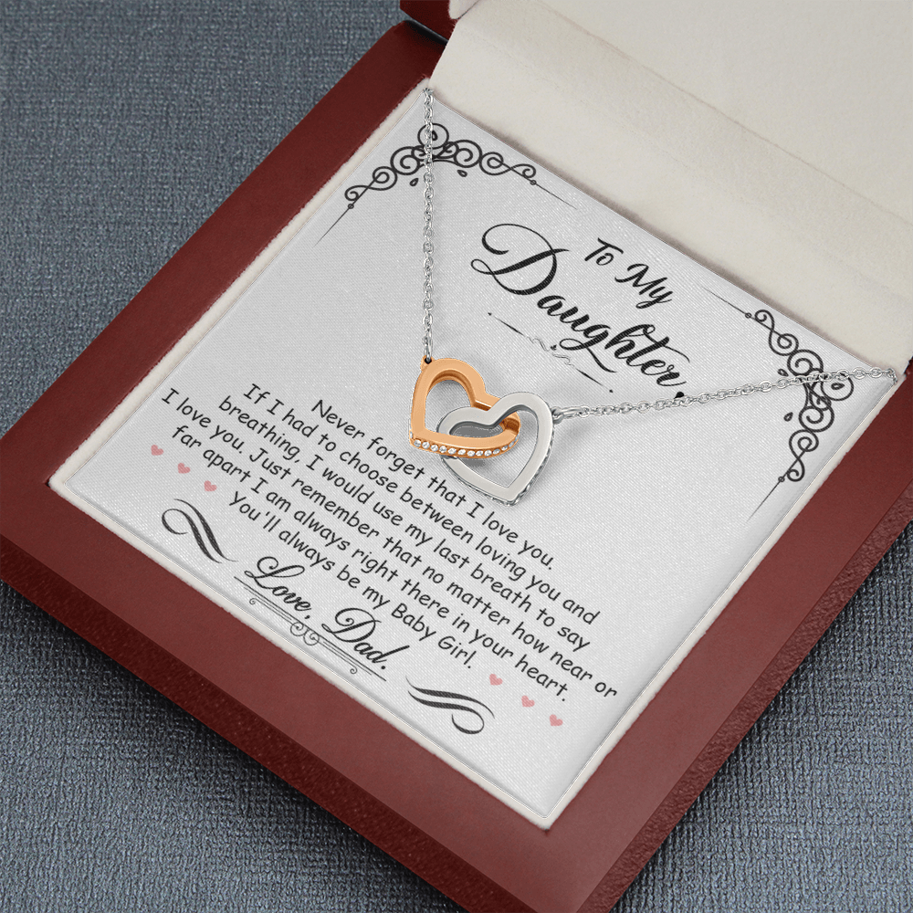 TO MY DAUGHTER BREATHING INTERLOCKING NECKLACE GIFT SET