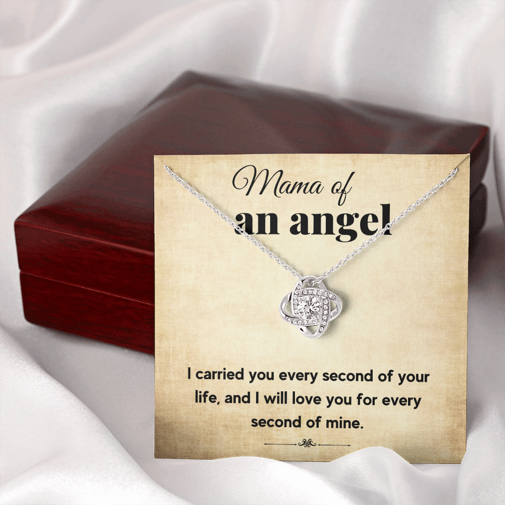 MAMA OF AN ANGEL LOVE KNOT NECKLACE GIFT SET