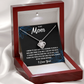 TO MY MOM LITTLE BOY BLACK LOVE KNOT NECKLACE GIFT SET