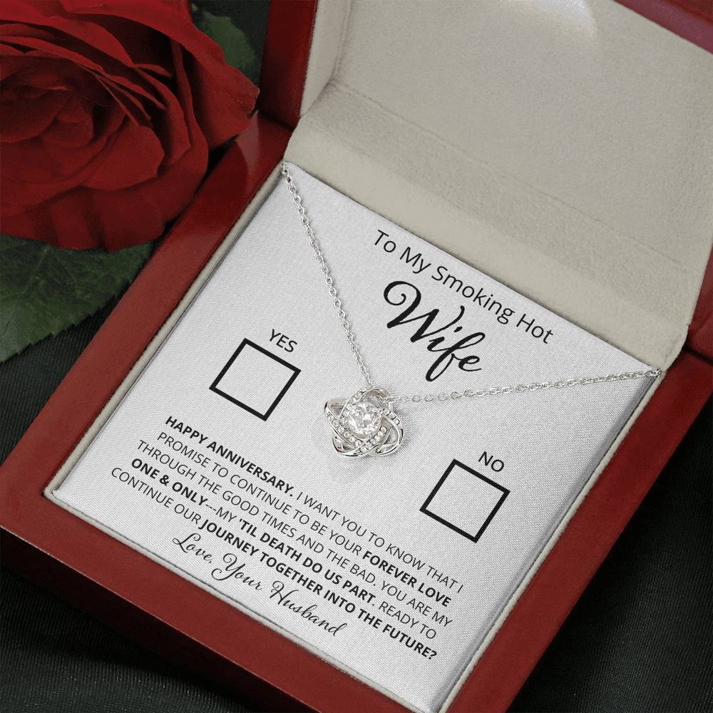 Wife, Yes or No. Journey Together? Love Knot Necklace