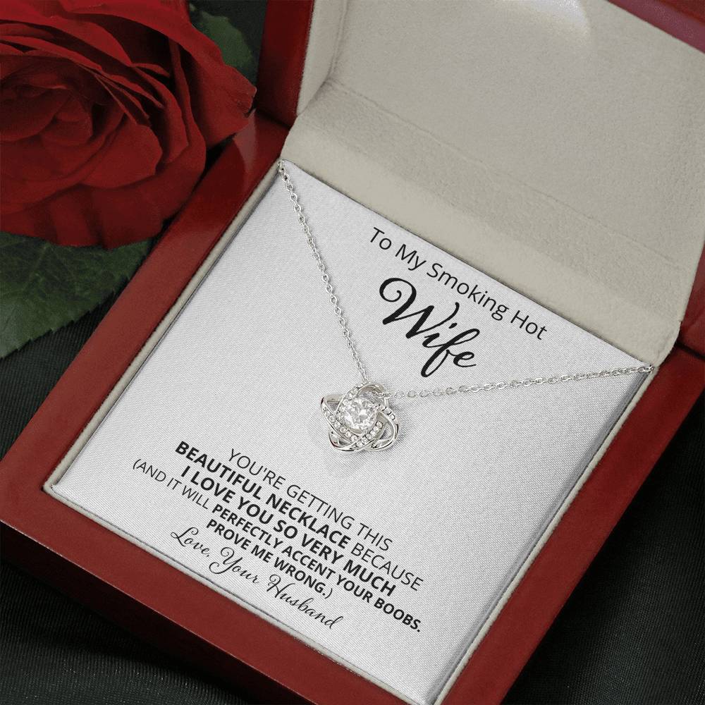 Wife, Perfectly Accent, Love Knot Necklace