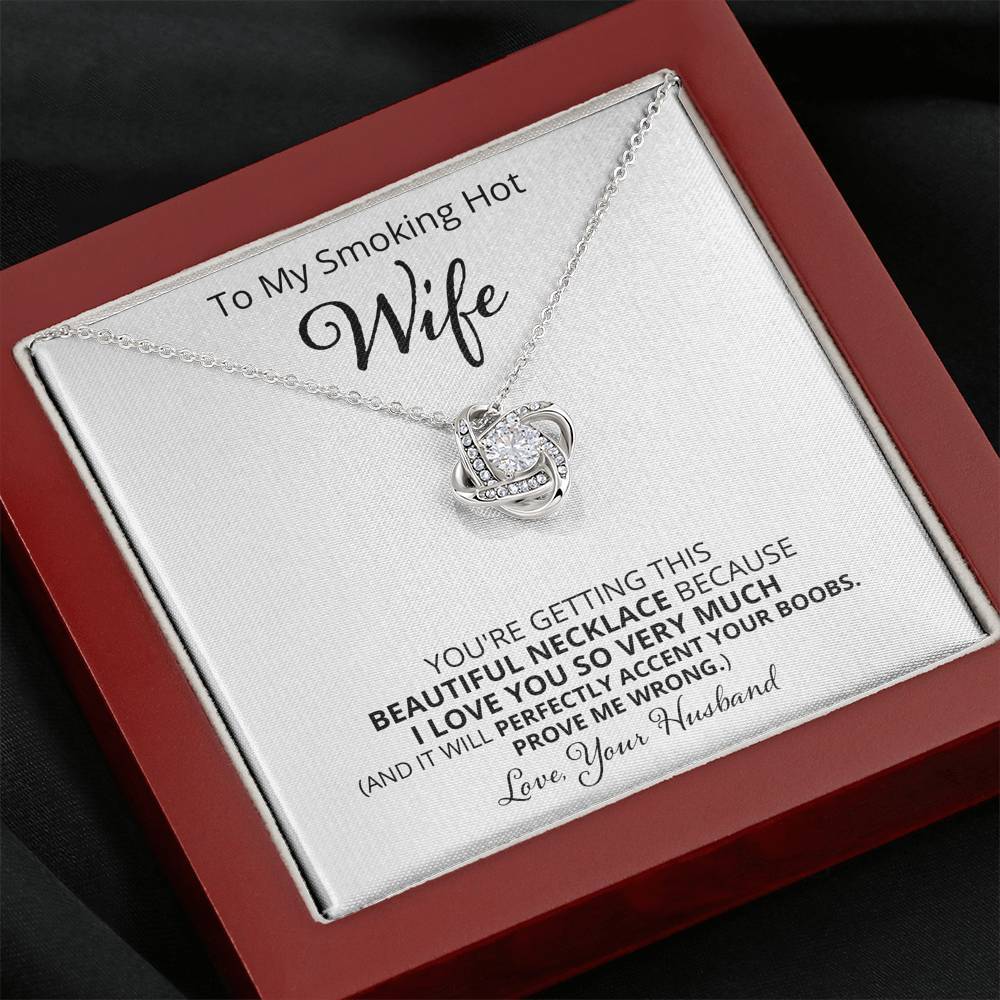 Wife, Perfectly Accent, Love Knot Necklace