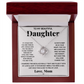 TO MY BEAUTIFUL DAUGHTER SQUEEZED LOVE KNOT NECKLACE GIFT SET