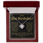 21ST BIRTHDAY SQUEEZED LOVE KNOT NECKLACE GIFT SET