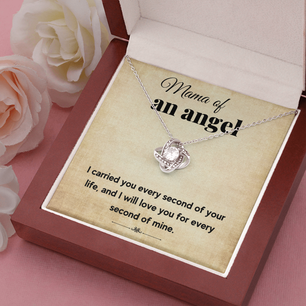 MAMA OF AN ANGEL LOVE KNOT NECKLACE GIFT SET