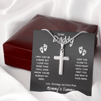 TO MY DADDY HERO CROSS NECKLACE GIFT SET