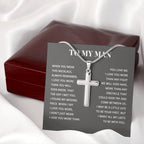 TO MY MAN ALL MY LASTS CROSS NECKLACE GIFT SET