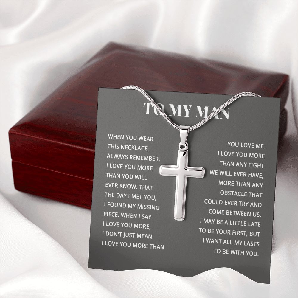 TO MY MAN ALL MY LASTS CROSS NECKLACE GIFT SET