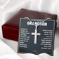 TO MY DEAREST GRANDSON CHAPTERS CROSS NECKLACE GIFT SET
