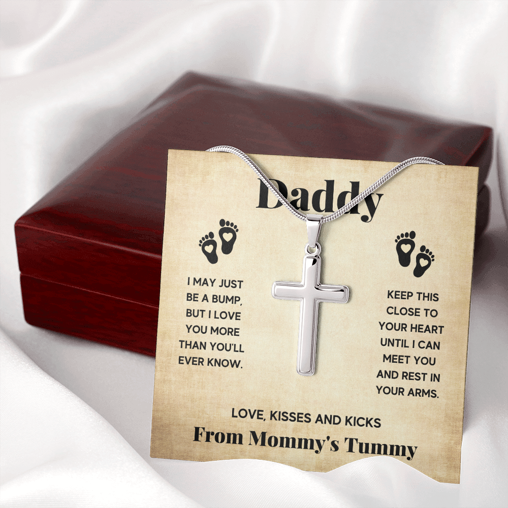 DADDY BUMP CROSS NECKLACE GIFT SET