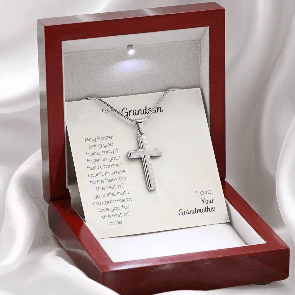 To My Grandson - Linger In Your Heart Forever - Necklace