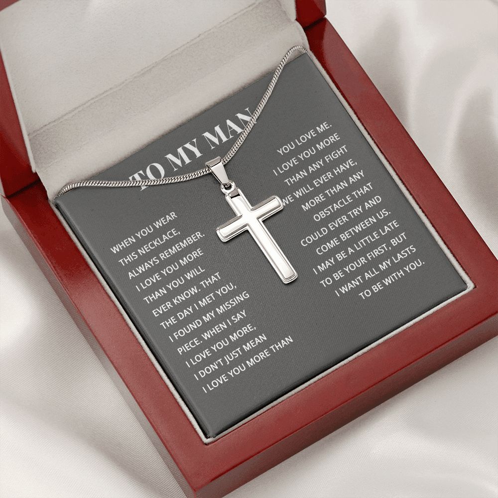 TO MY MAN ALL MY LASTS CROSS NECKLACE GIFT SET