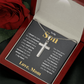 TO MY SON REASONS CROSS NECKLACE GIFT SET