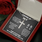 STEPPED UP DAD CROSS NECKLACE GIFT SET