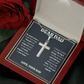 TO MY DAD OUTGROWN CROSS NECKLACE GIFT SET