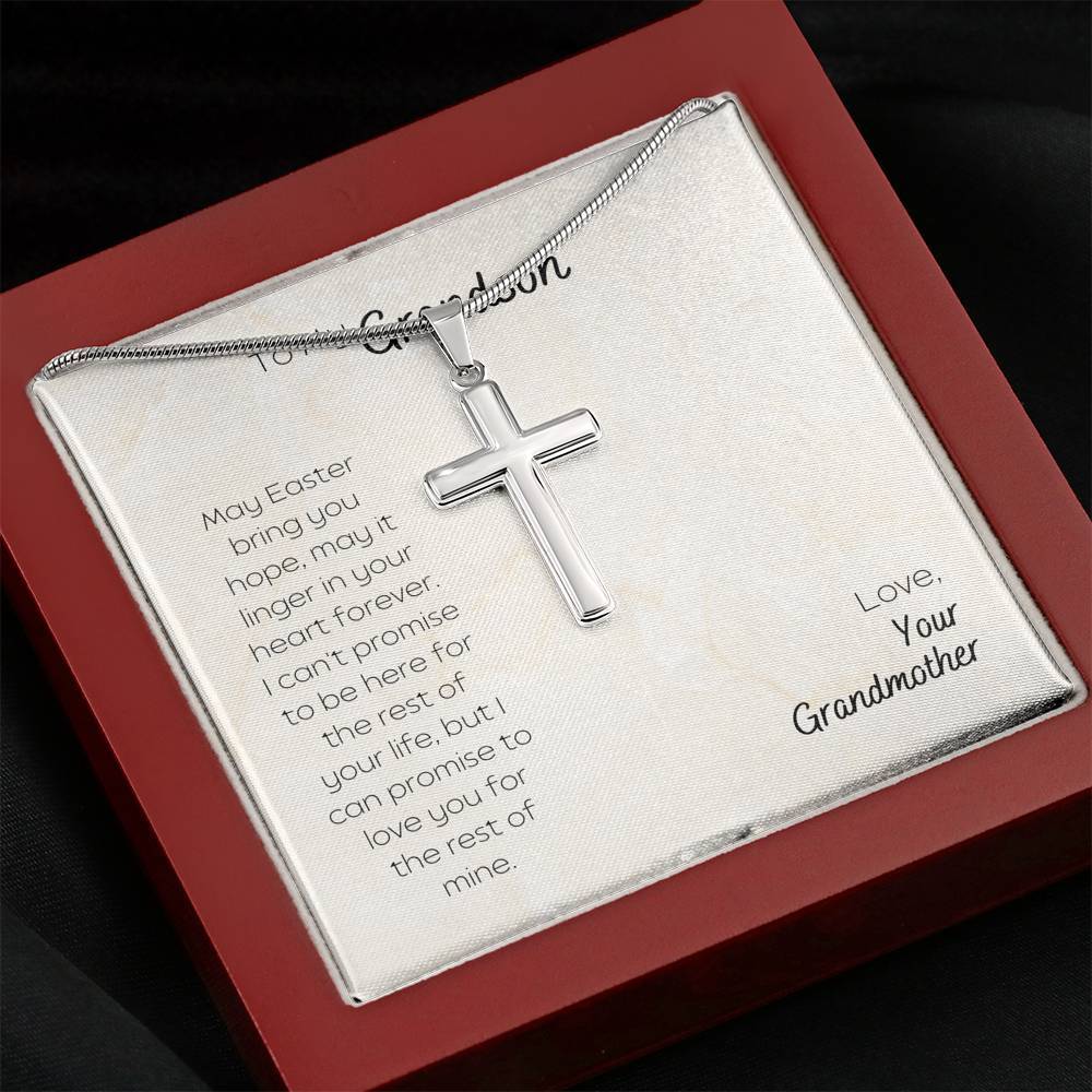 To My Grandson - Linger In Your Heart Forever - Necklace