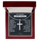 TO MY DEAREST GRANDSON CHAPTERS CROSS NECKLACE GIFT SET