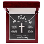TO MY DADDY HERO CROSS NECKLACE GIFT SET