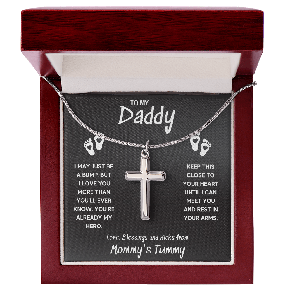 TO MY DADDY HERO CROSS NECKLACE GIFT SET
