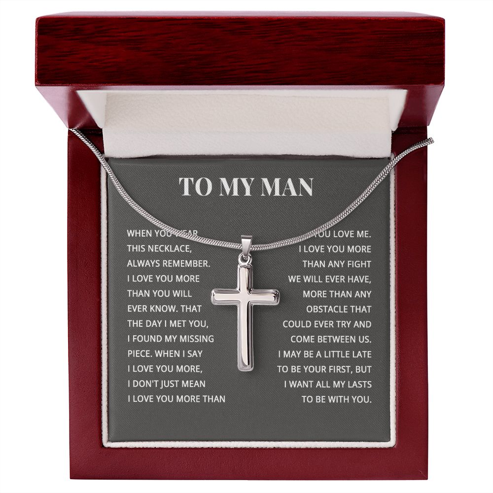 TO MY MAN ALL MY LASTS CROSS NECKLACE GIFT SET