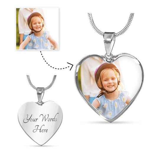 Personalized Heart Necklace | Upload Your Photo!