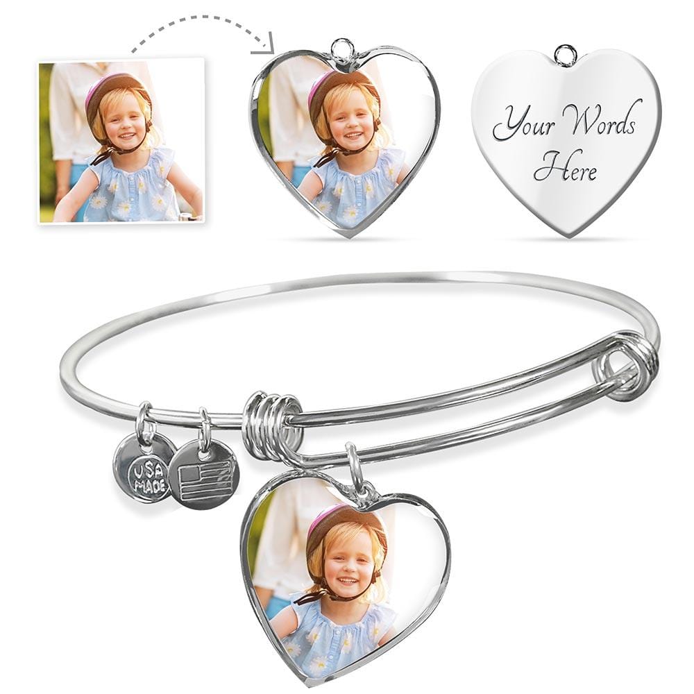 Personalized Heart Bangle | Upload Your Photo!