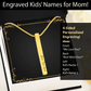 To Mom, Engraved Kids' Names, Stick Necklace