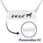 Personalized Mama Cat + 4 Kittens - Necklace