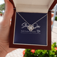 TO MY BEAUTIFUL DAUGHTER SQUEEZED LOVE KNOT NECKLACE GIFT SET