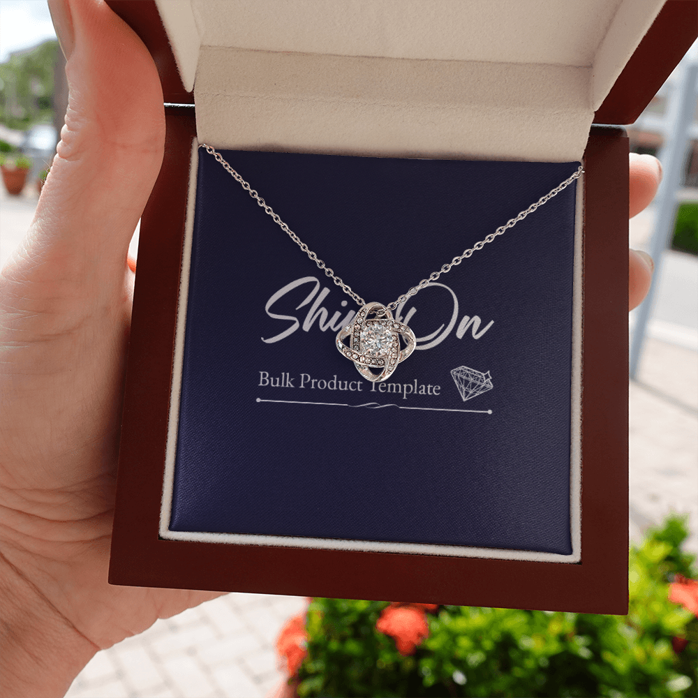 TO MY SISTER SQUEEZED LOVE KNOT NECKLACE GIFT SET