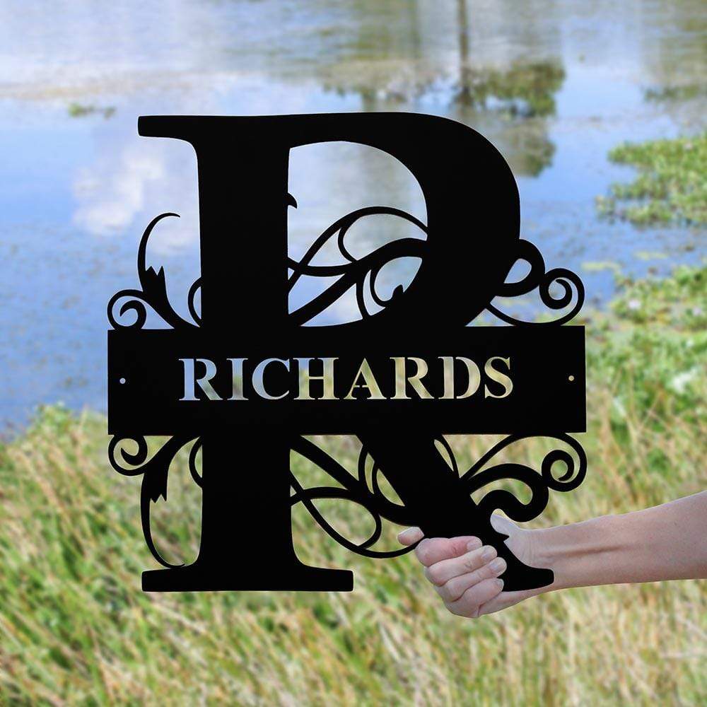 Metal Wall Art, Personalized, Monogram Family Name